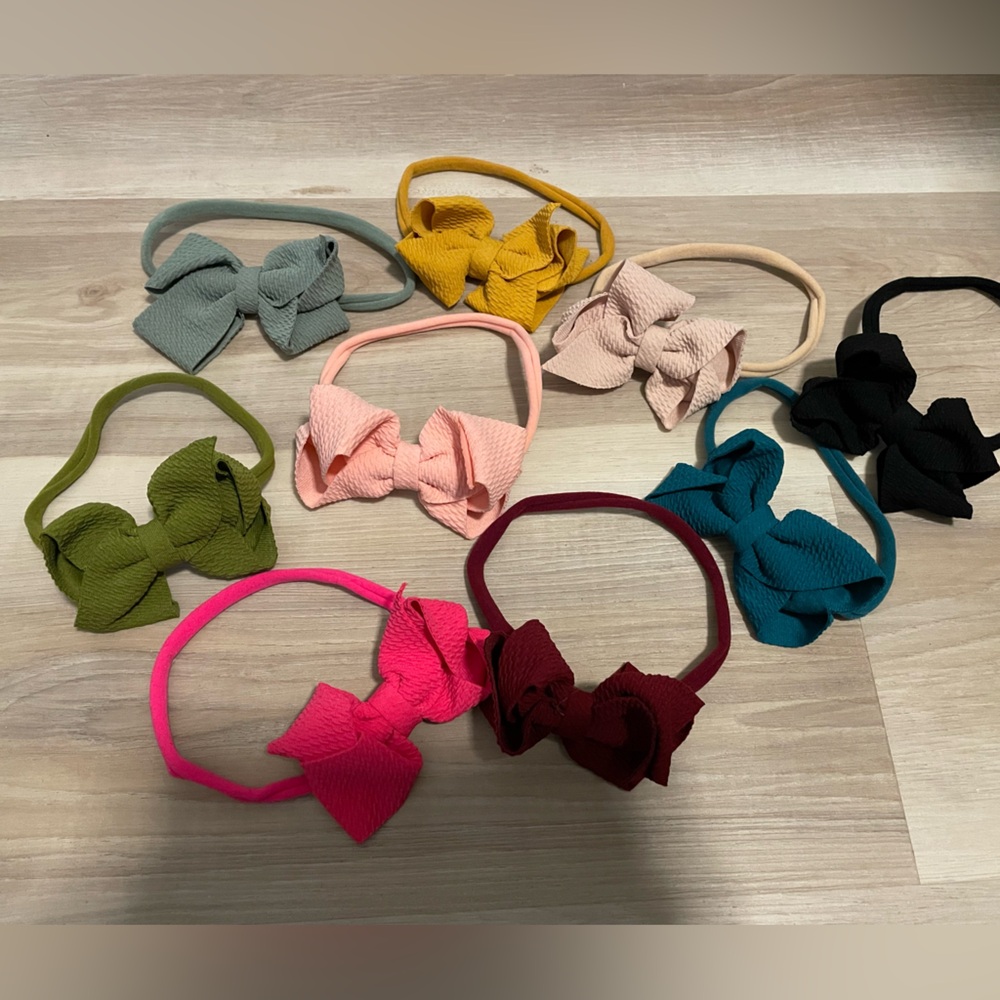 Colorful Bow Headband Set for Kids